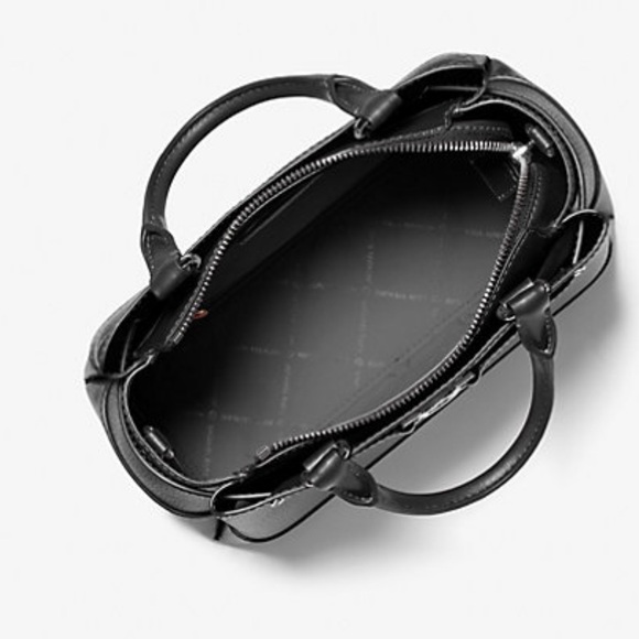 NWT Michael Kors Black soft Pebble Leather two way bag - top handle or crossbody - Picture 3 of 6